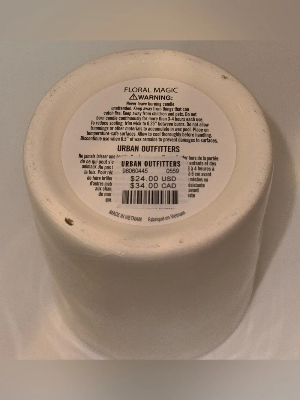 Urban Outfitters Bow Scented Candle, Floral Magic